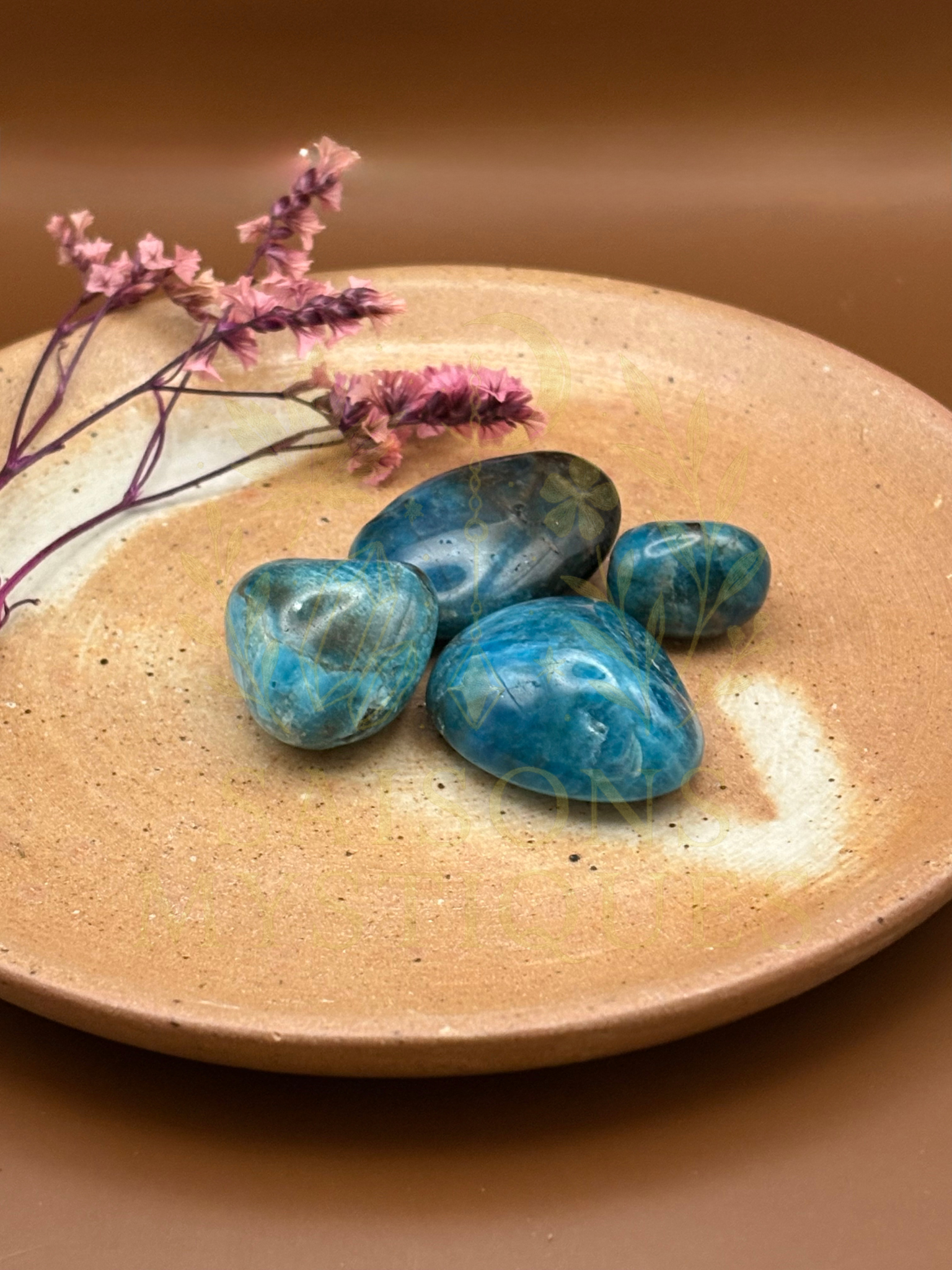 Apatite Bleue pierre roulée