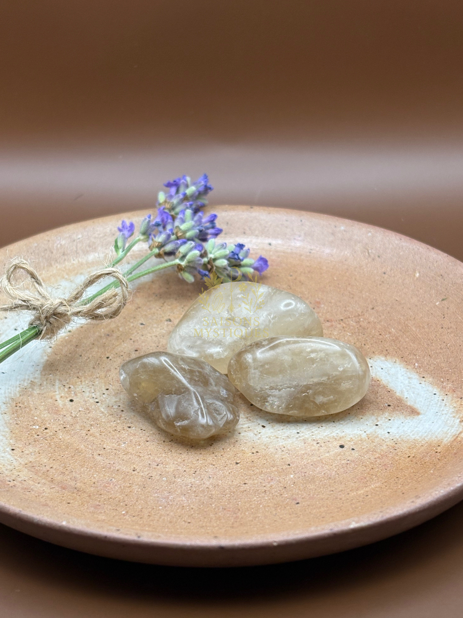 Citrine pierre roulée