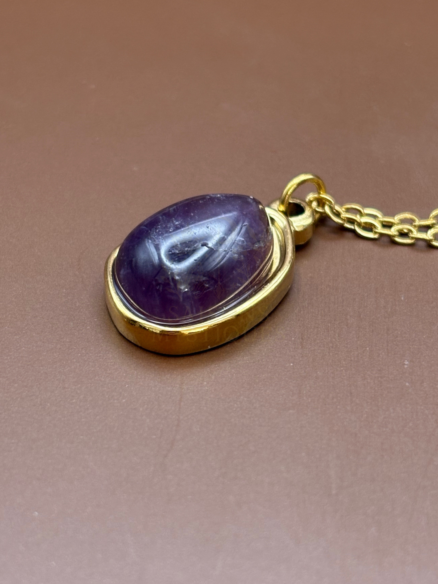 Collier doré Améthyste