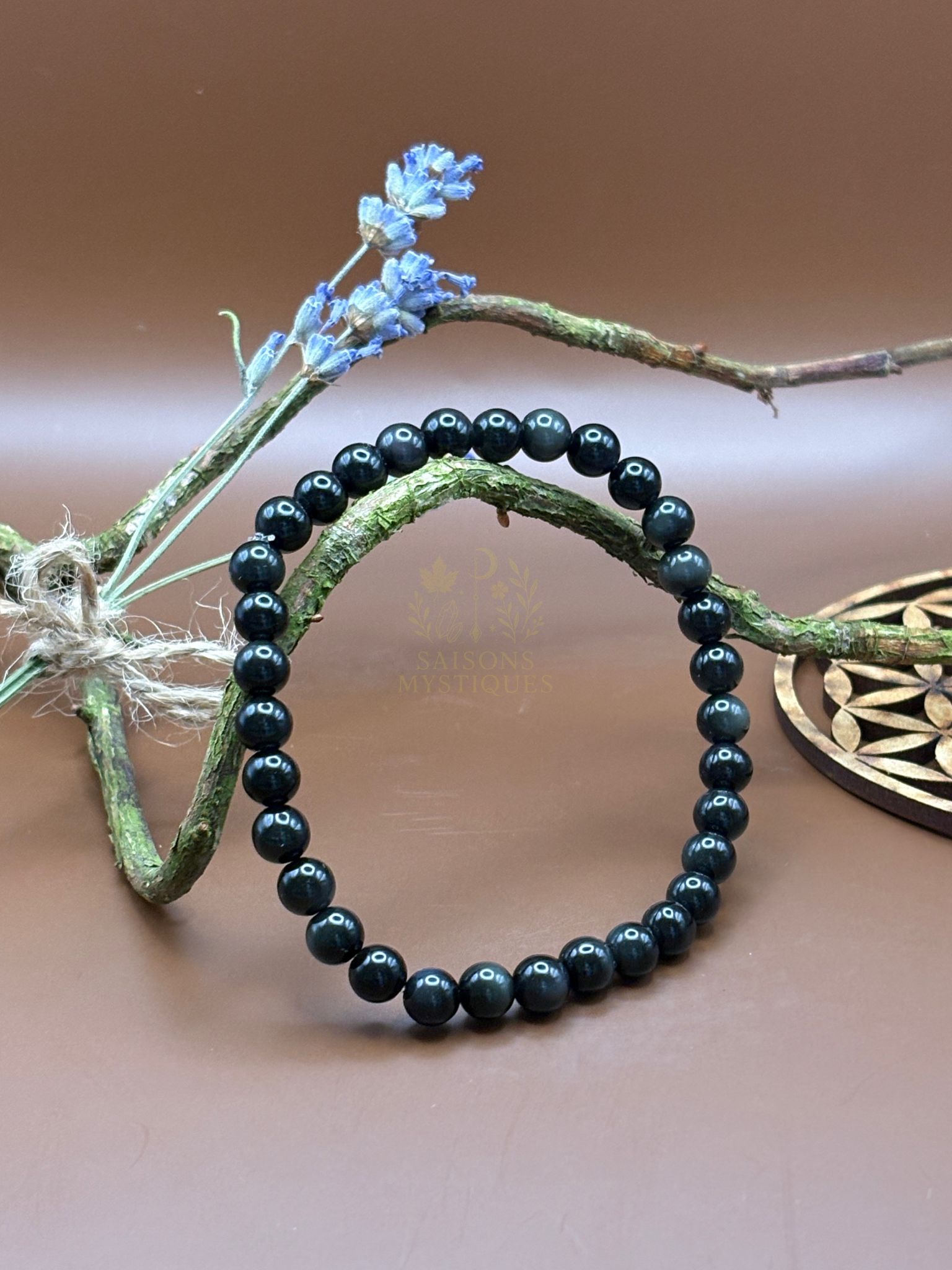 Obsidienne oeil céleste bracelet