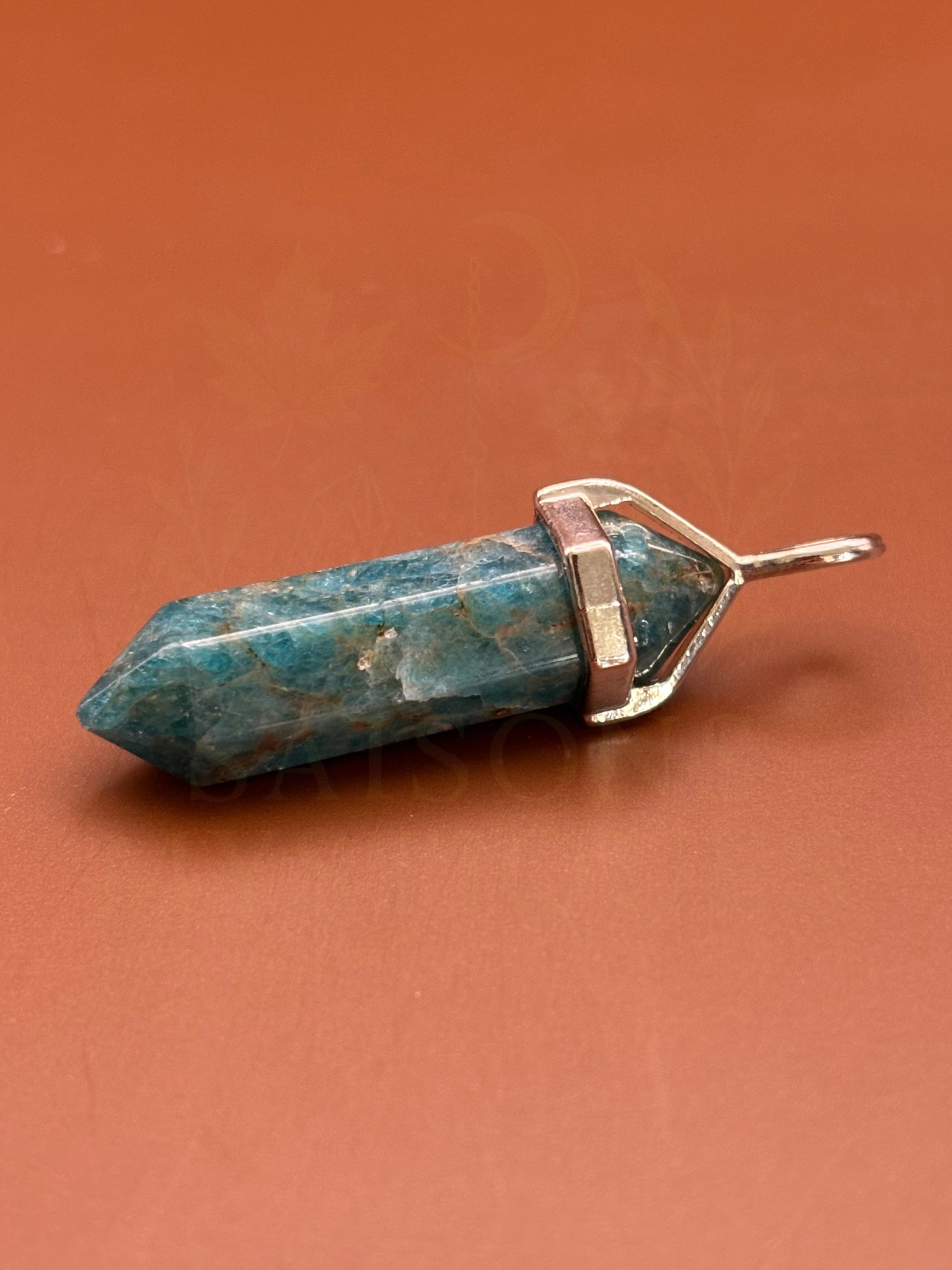 Pendentif Apatite Bleue
