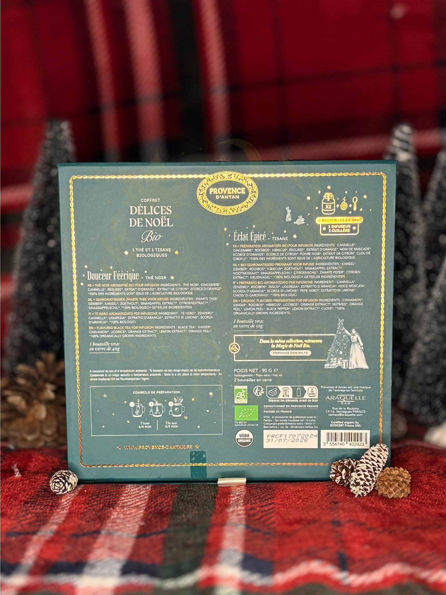 Coffret thé&tisane "Délices de Noël" bio